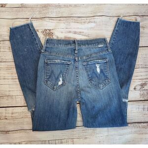 24 Mother The Vamp Fray In Crazy Like A Fox Women's Denim Jeans Distressed Raw